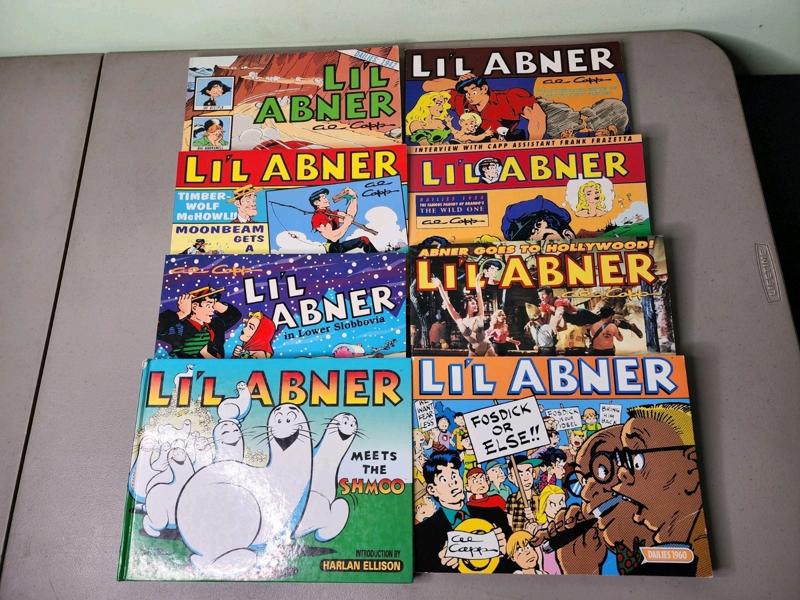 Li'l Abner by Al Capp Lot of 8 Various Volumes Dailies Kitchen Sink Press Comics