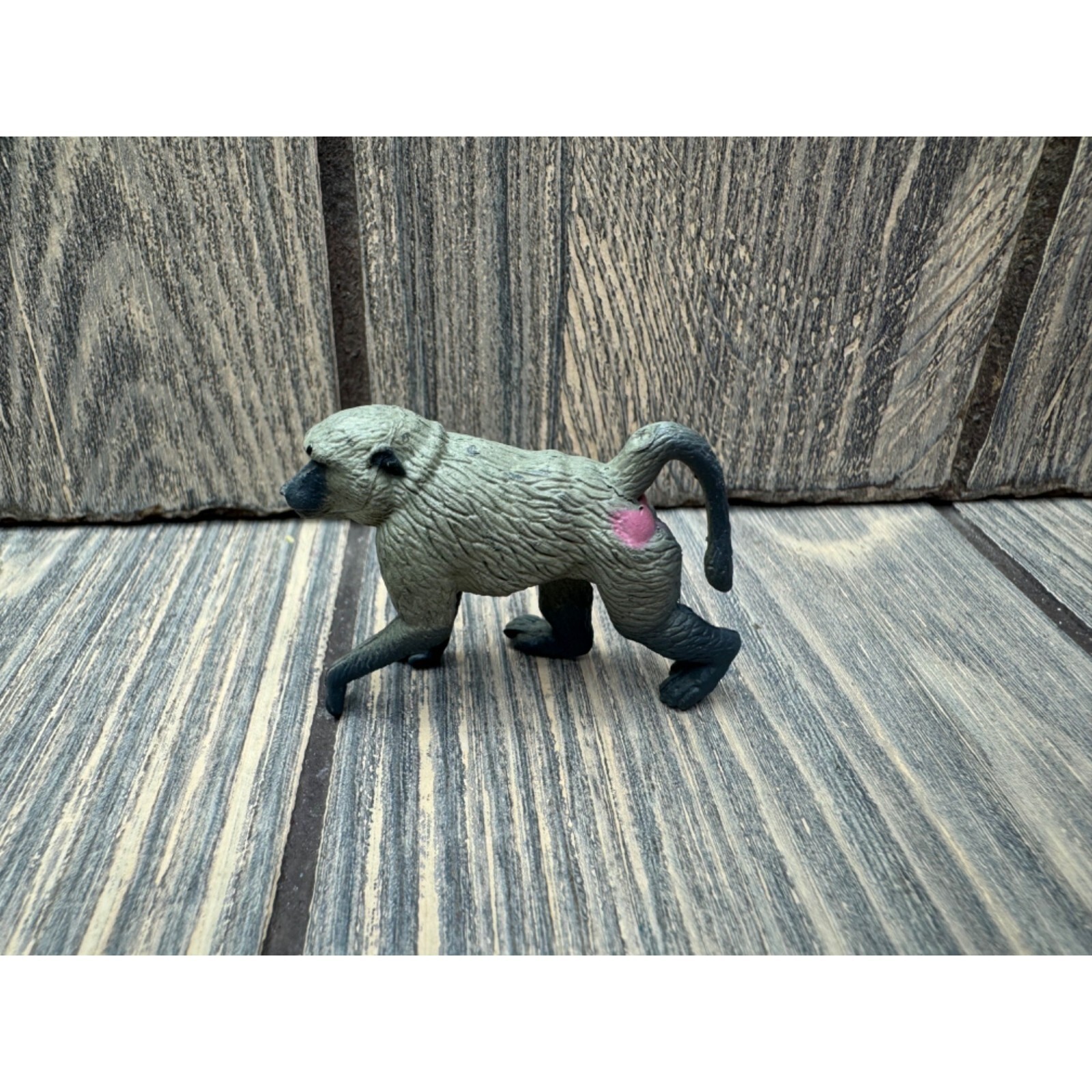 Vintage Tiny Baboon Figurine With Pink Bottom