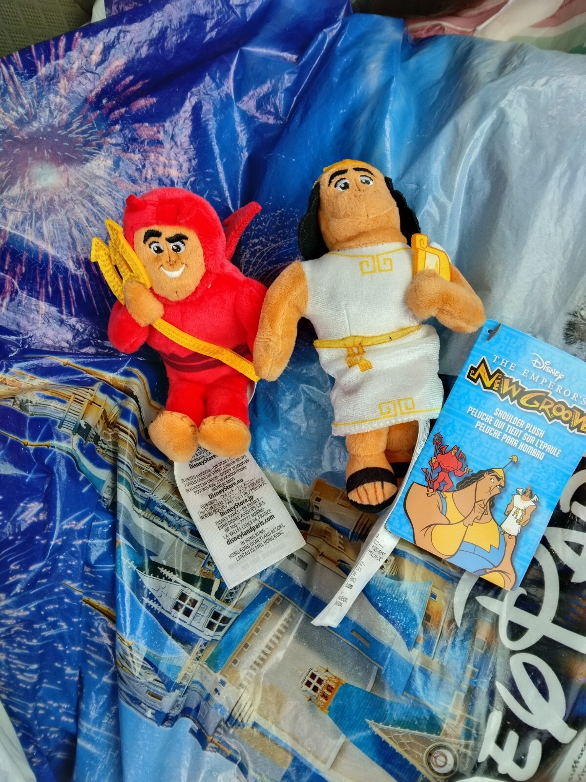 Disney Parks Kronk Emperors New Groove Devil Angel Shoulder Magnet Plush 