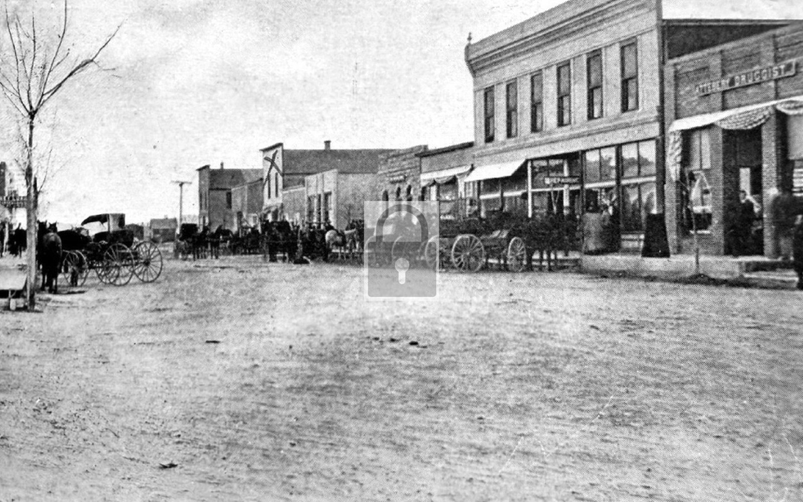 Street View Drug Store Mitchell Nebraska NE - Reprint