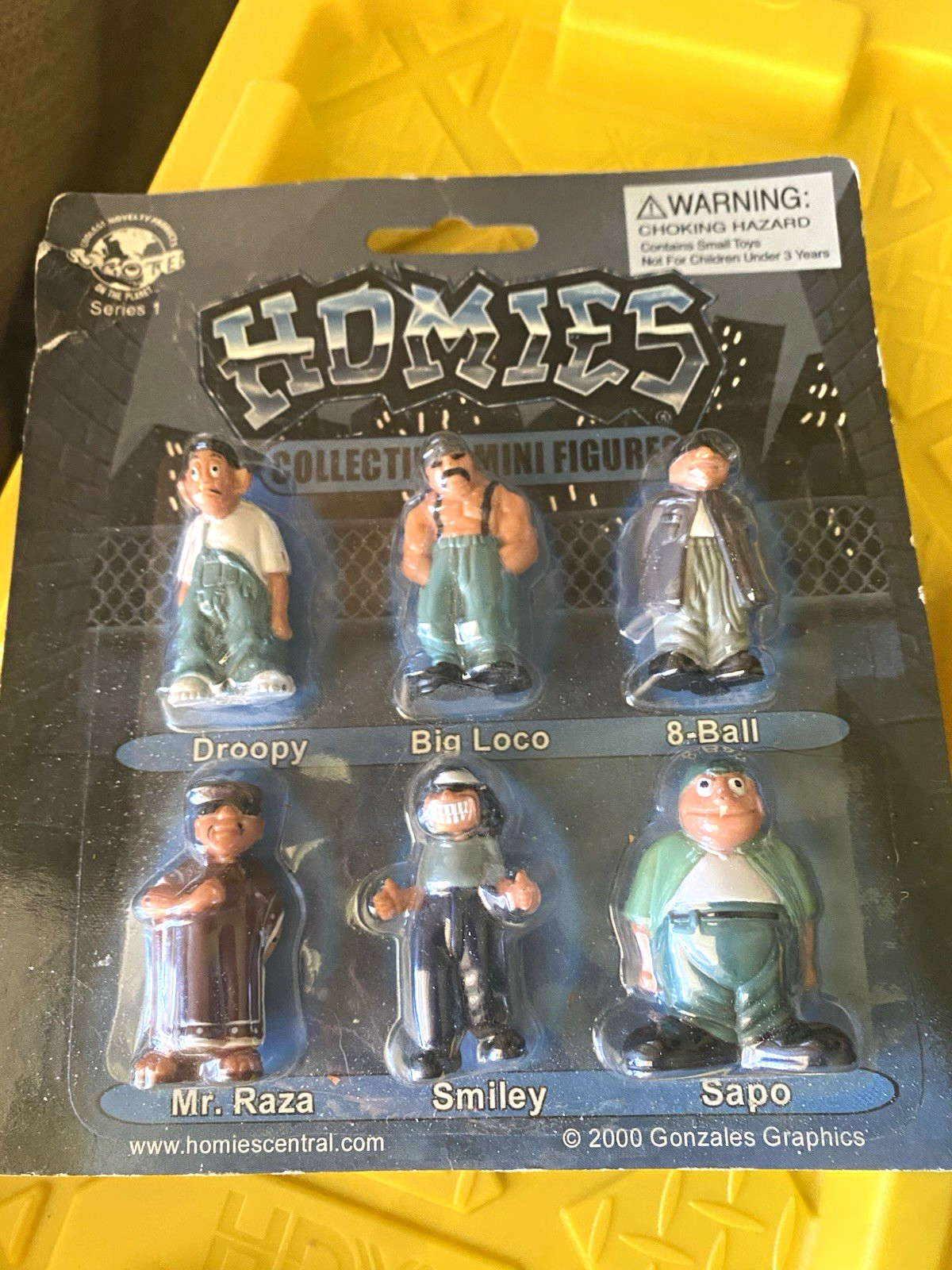 Homies Series 1 Mini Figures 6-Pack Multipack Unopened 2000 Droopy 8-Ball