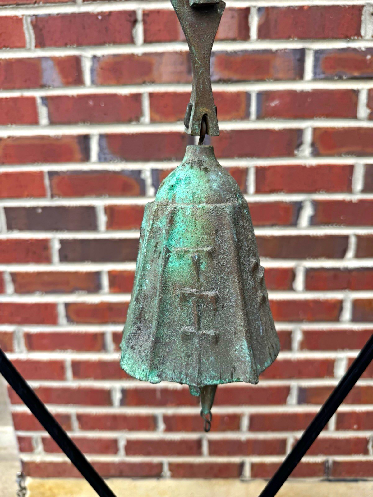 Vintage Paolo Solari  Cosanti Arcosanti Bronze Bell Wind Chime Missing Fin