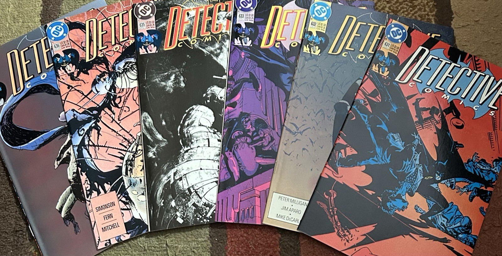 Detective Comics 631 632 633 635 636 637 (1991) BATMAN High Grade VF+ To NM