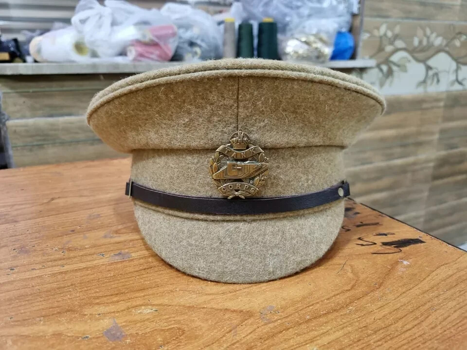 WW1 British Army 1917 Dated Tank Corps Wool Trench Cap Replica