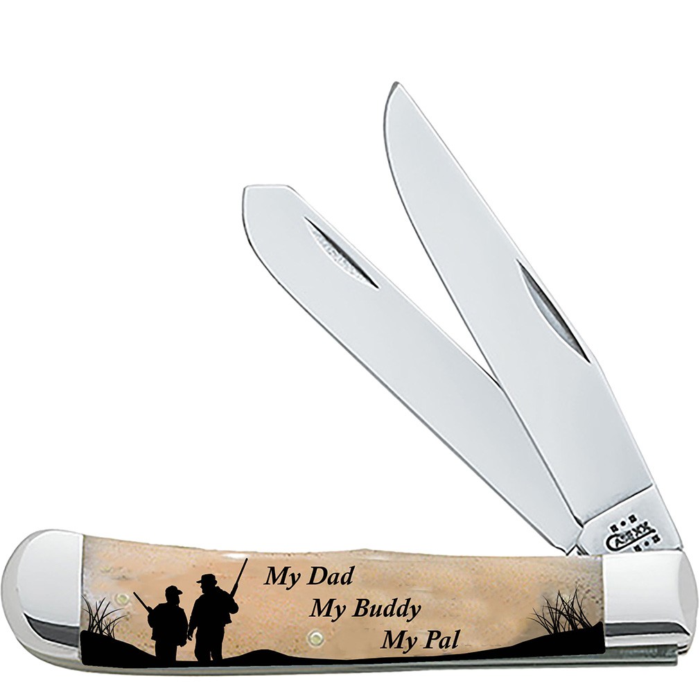 CASE XX KNIVES MY DAD, MY BUDDY, MY PAL NATURAL BONE TRAPPER 6254 SS (9100567) P