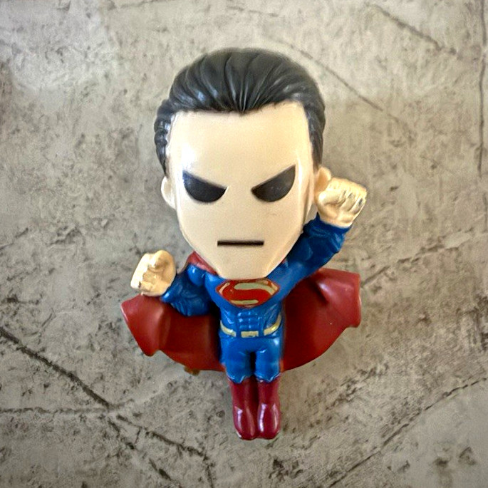 Superman Superheroes Mini Collectible Figure Blue Suit Red Cape, 1 Pack
