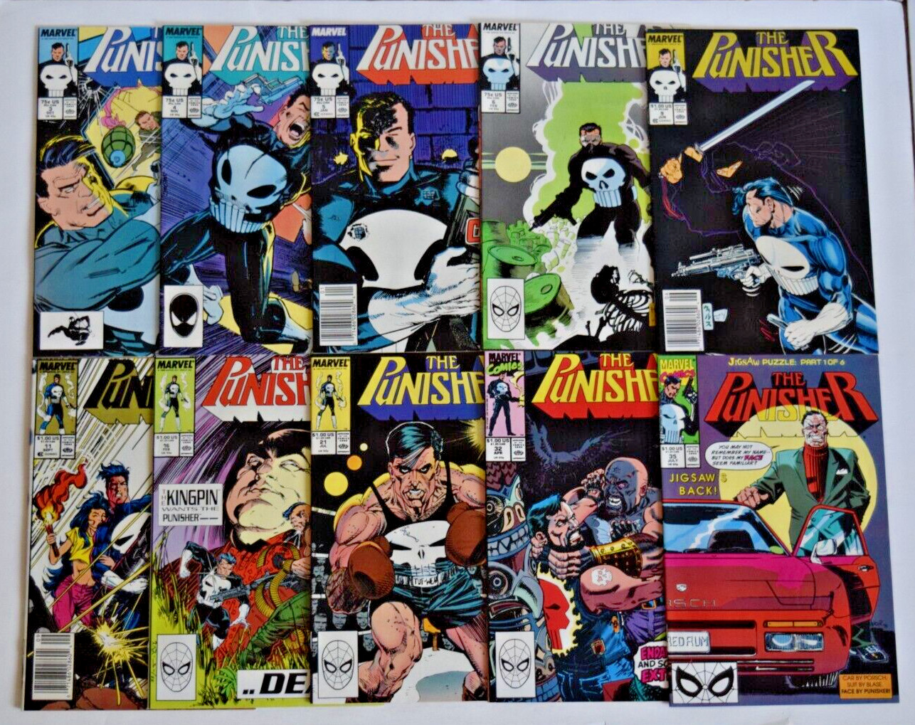 PUNISHER (1987) 68 ISSUE COMIC RUN #1-104 MARVEL COMICS