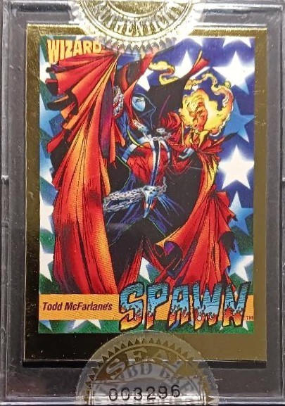 1992 SPAWN GOLD WIZARD IMAGE COMICS CARD SEALED #003296 TODD McFARLANE