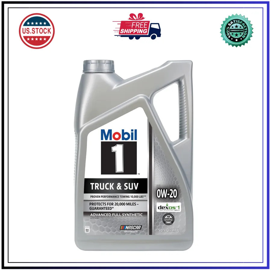 Mobil 1 Truck & SUV Full Synthetic Motor Oil 0W-20, 5 Quart