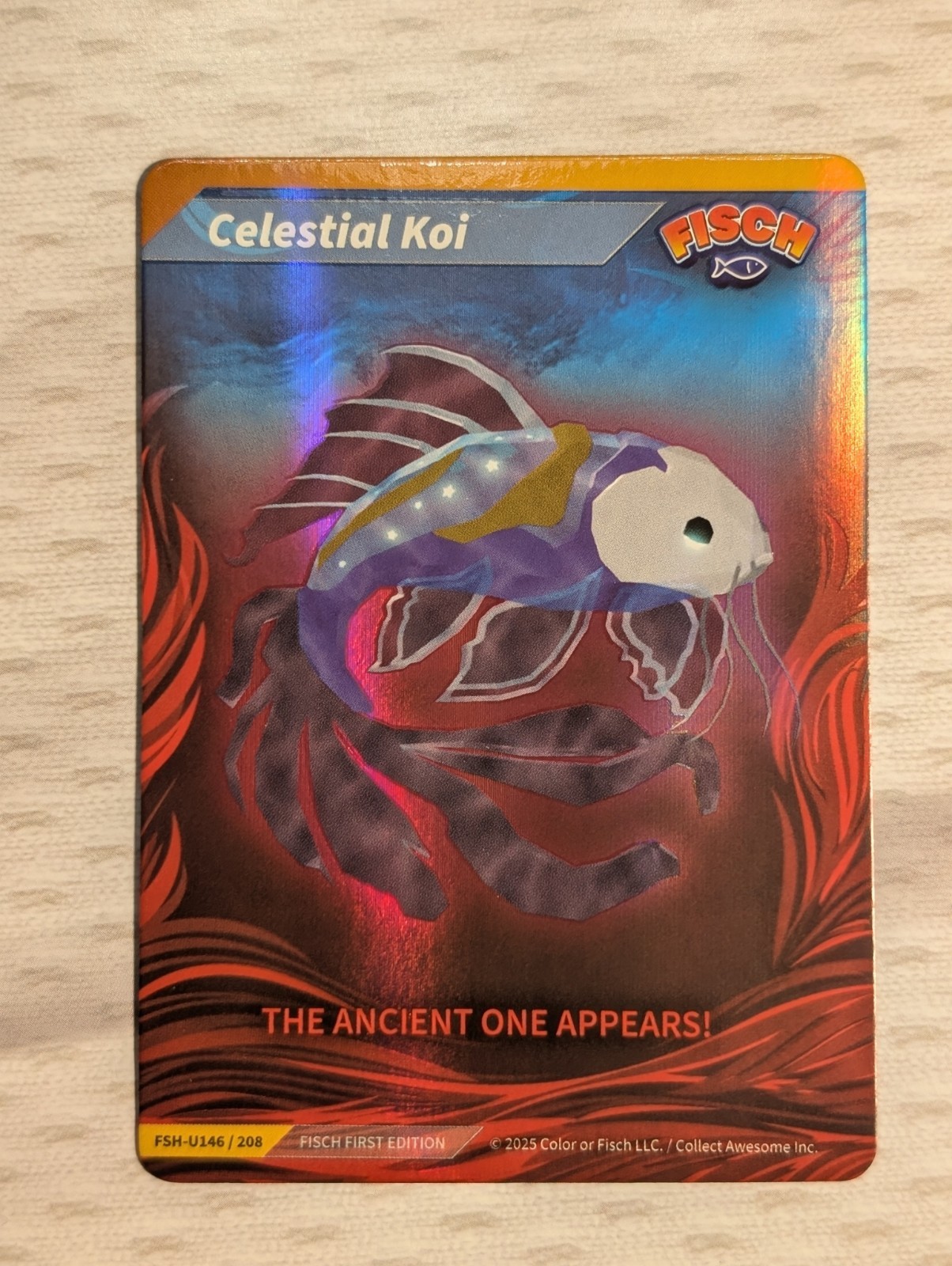 🐠🔥2025 Fisch Roblox 1st Edition Celestial Koi - #U146/208🔥🐠