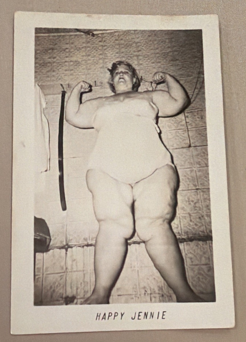 Vtg 1950\'s Fat Woman Photo Happy Jennie Sideshow Coney Island Performer