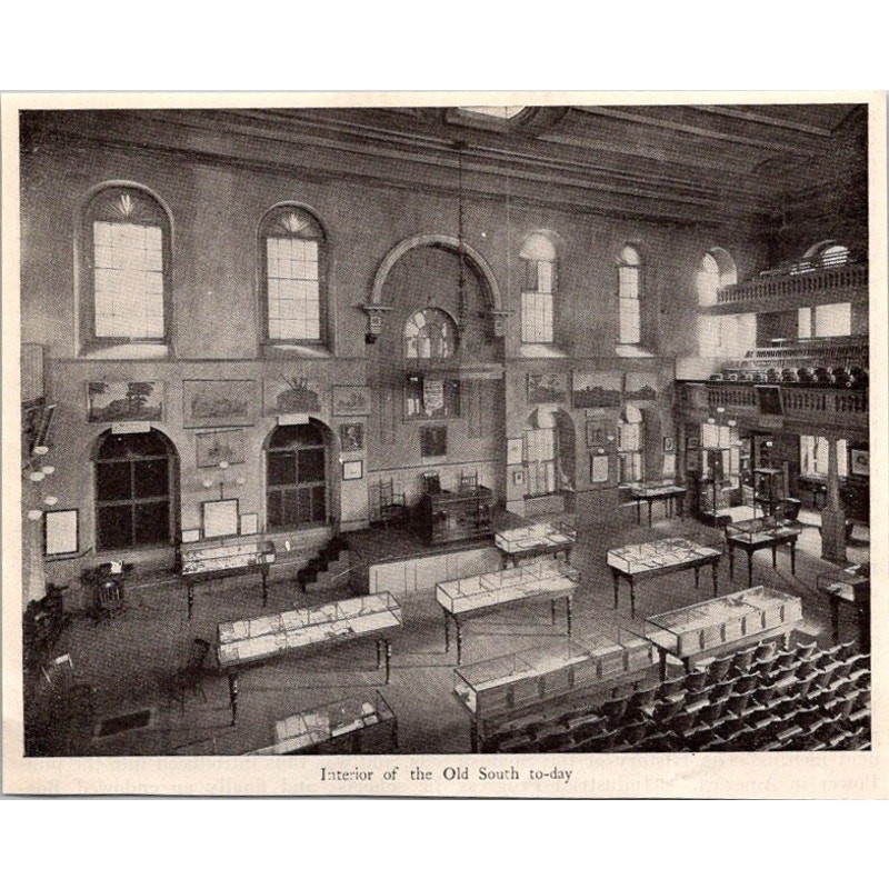 Interior of the Old South To-Day 1903 Clipping SAI6-4