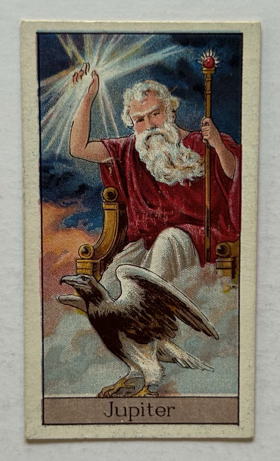 1924 Boguslavsky Turf Jupiter Zeus Eagle Mythological Tobacco Card TR7
