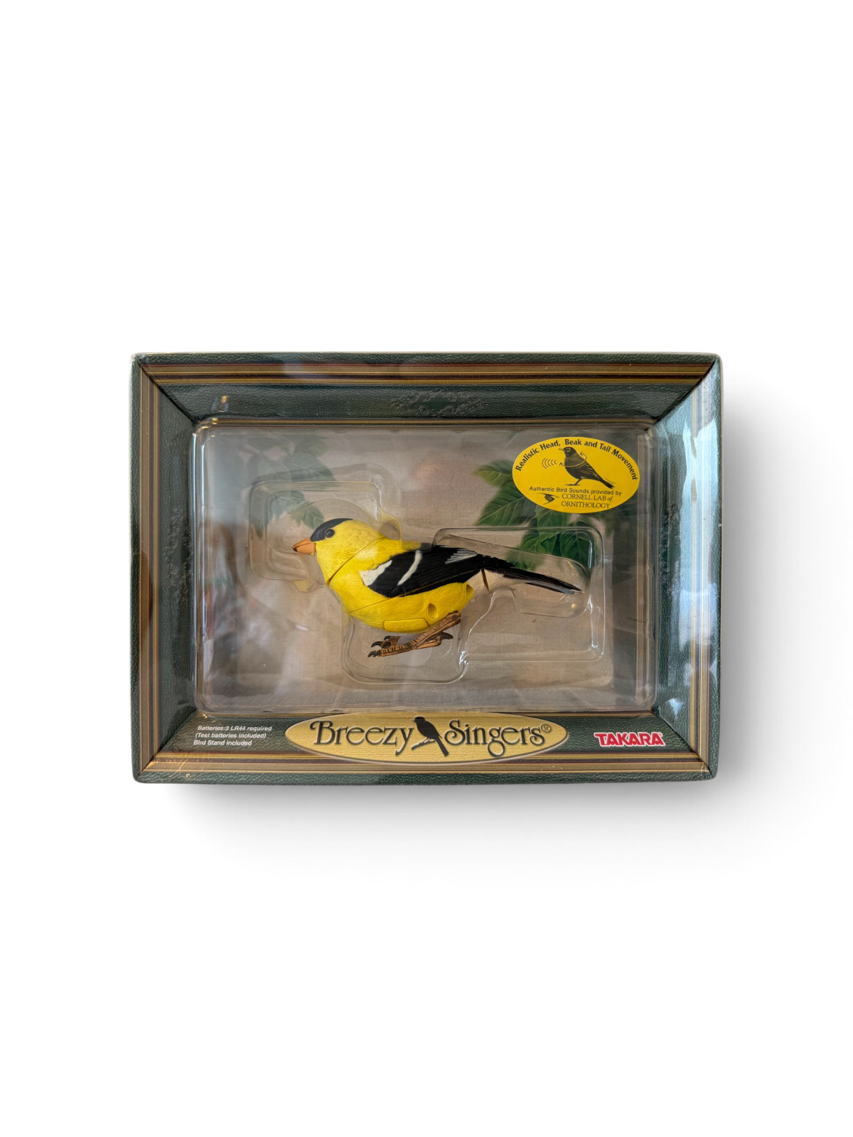 Takara Breezy Singers American Goldfinch Motion Activated Singing Bird 2003