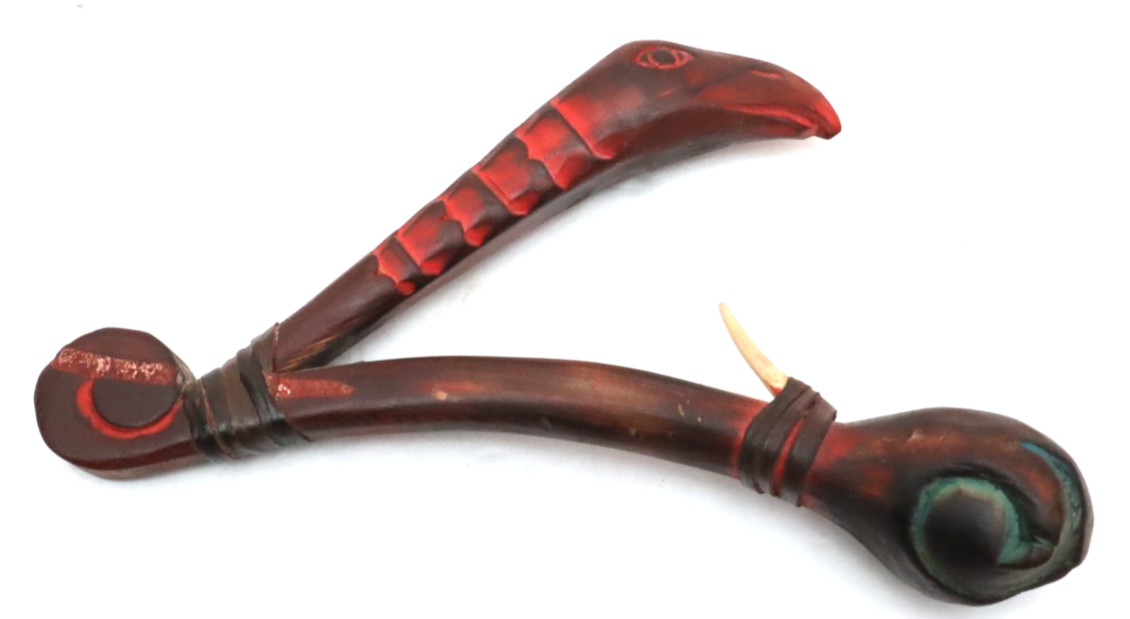 Old Northwest Coast Effigy Halibut Hook Tlingit Carved 8\