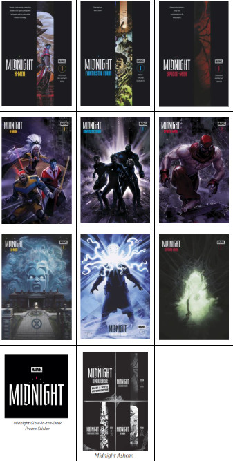 MIDNIGHT Spider-Man Fantastic Four X-Men #1 MAIN Cover A & E D Variant SET 2026