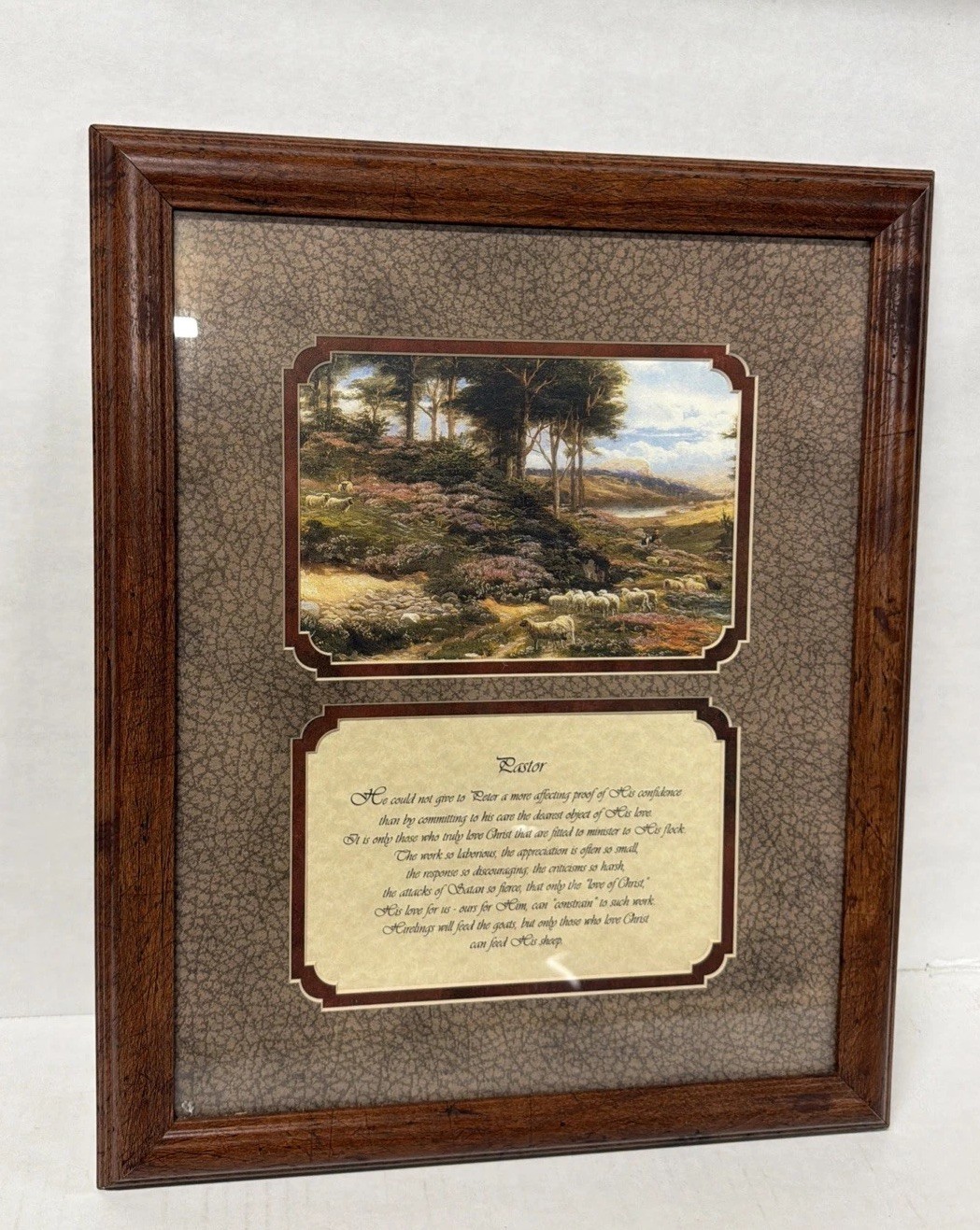 Vintage Wall Hanging Art Decor Religious Plaque 14x17 Inches pastor praise 