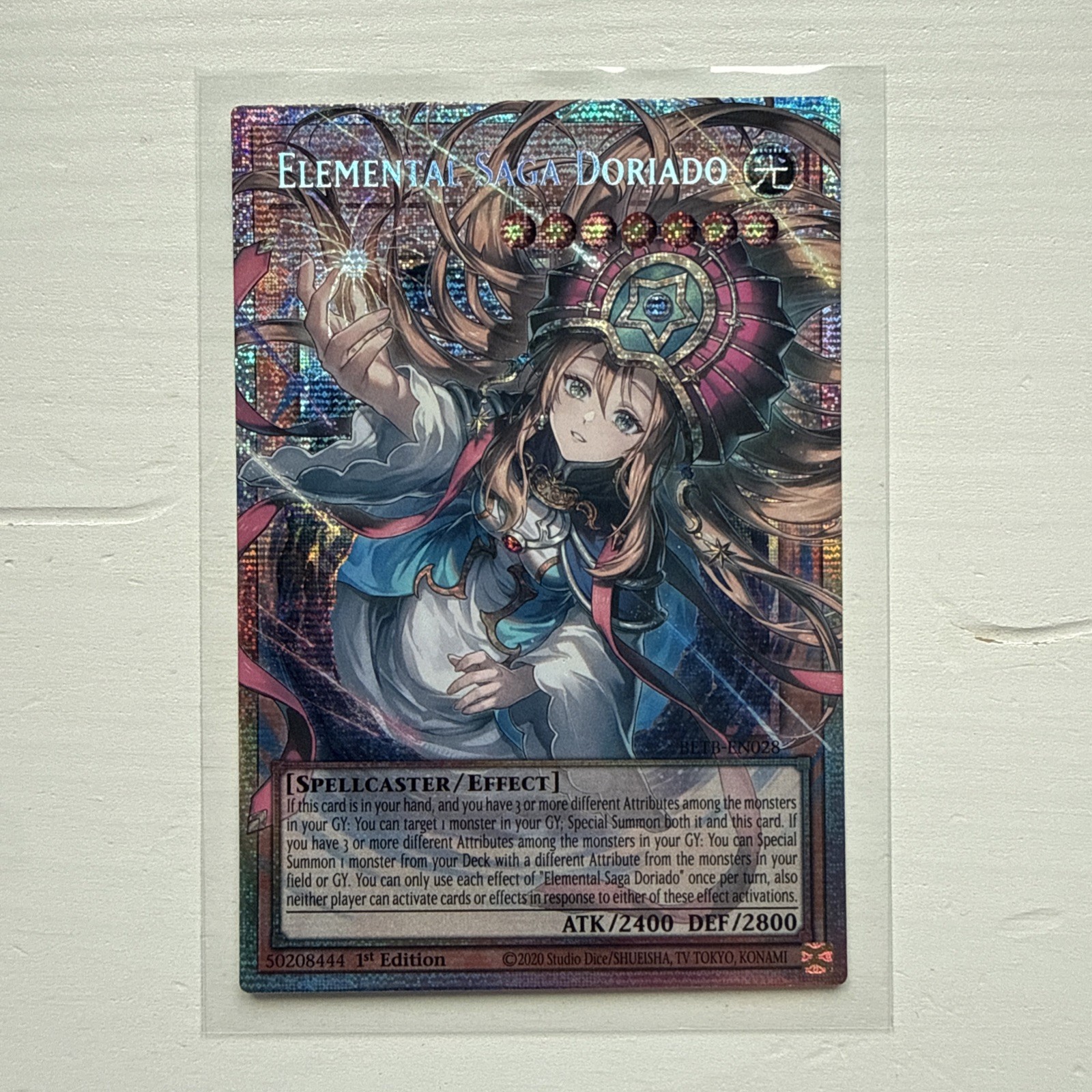 Yu-Gi-Oh Elemental Saga Doriado BETB-EN028 Extended Art Starlight Rare