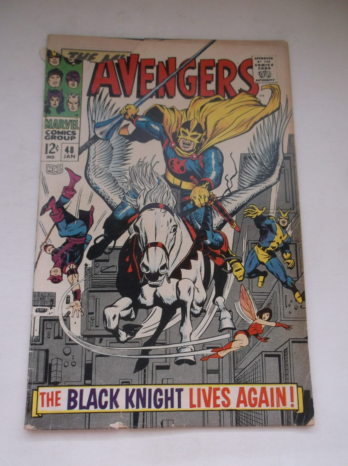 MARVEL: AVENGERS #48, 1ST DANE WHITMAN\'S BLACK KNIGHT, KEY BOOK, 1968, GD- (1.8)