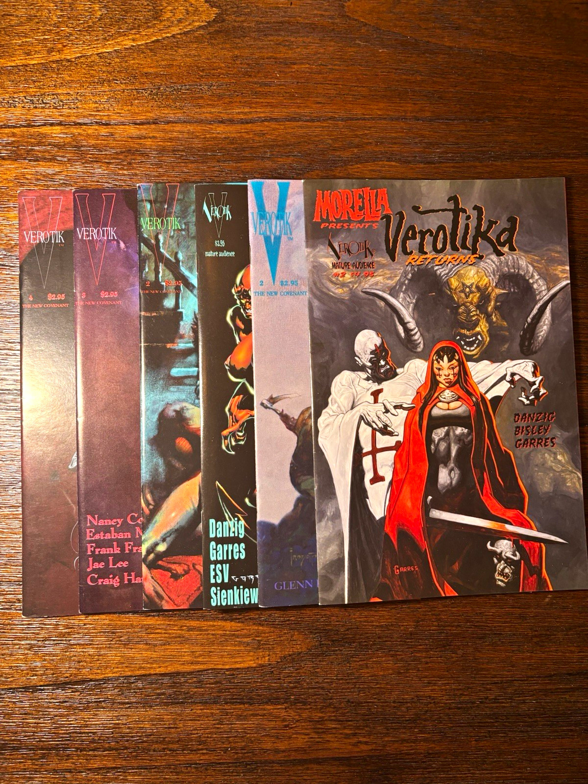 Verotik Comics 6 issue lot - Verotika Glenn Danzig, Frazetta, Seinkiewicz VF