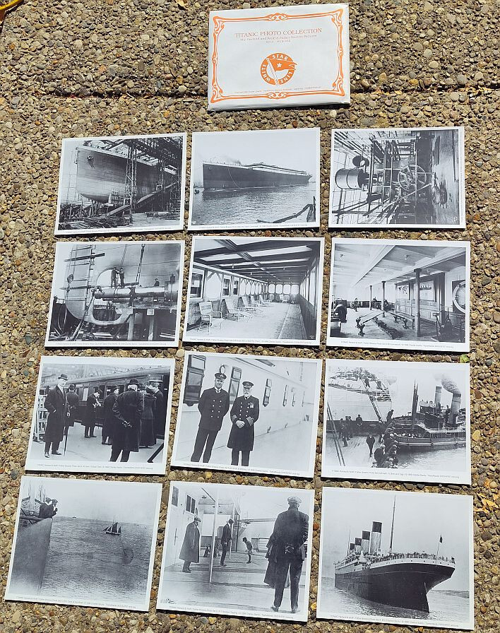 RMS Titanic 8x10 Photo Set, Harland & Wolff, Father Browne White Star Line, 1912