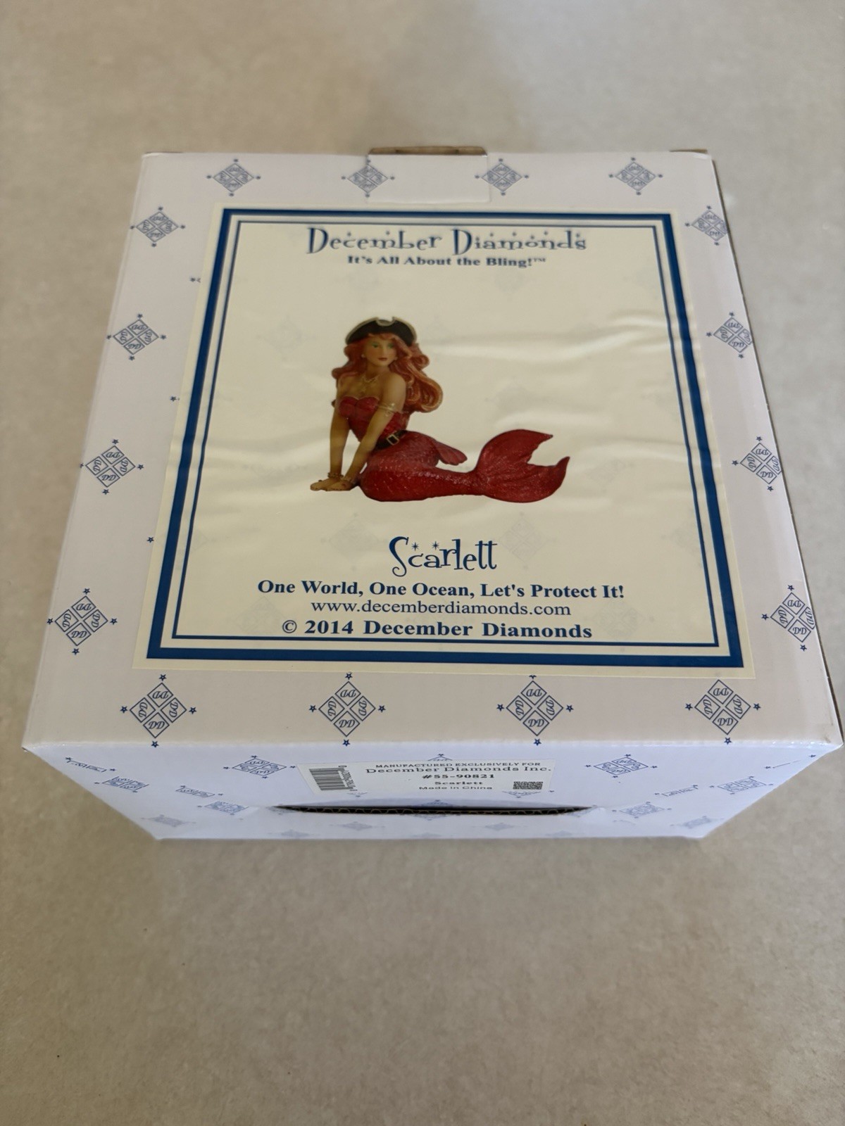 December Diamonds Scarlett Pirate Mermaid Ornament 2014 NIB