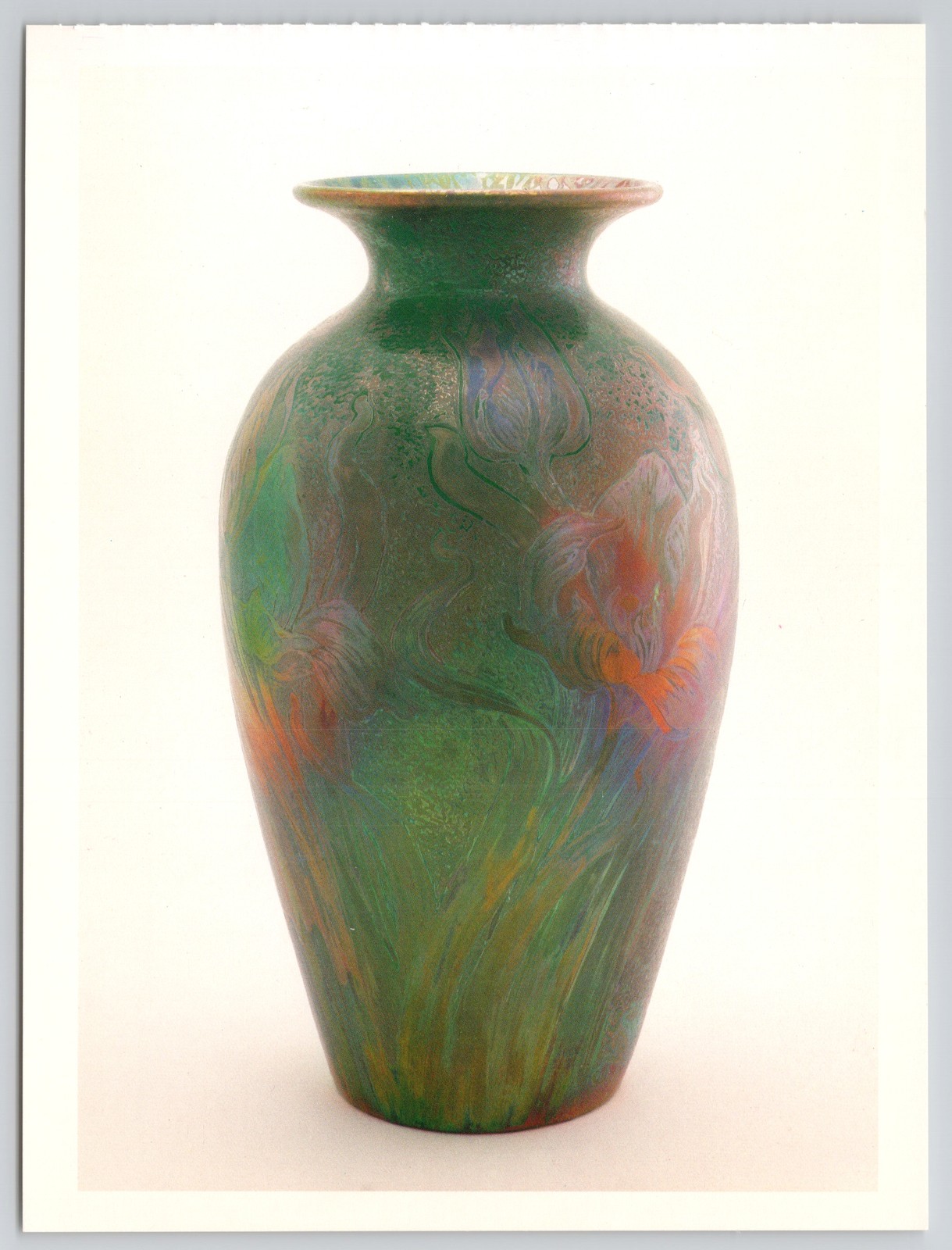 Modernist Jacques Sicard Monumental Vase 1902 Glazed Earthenware Postcard
