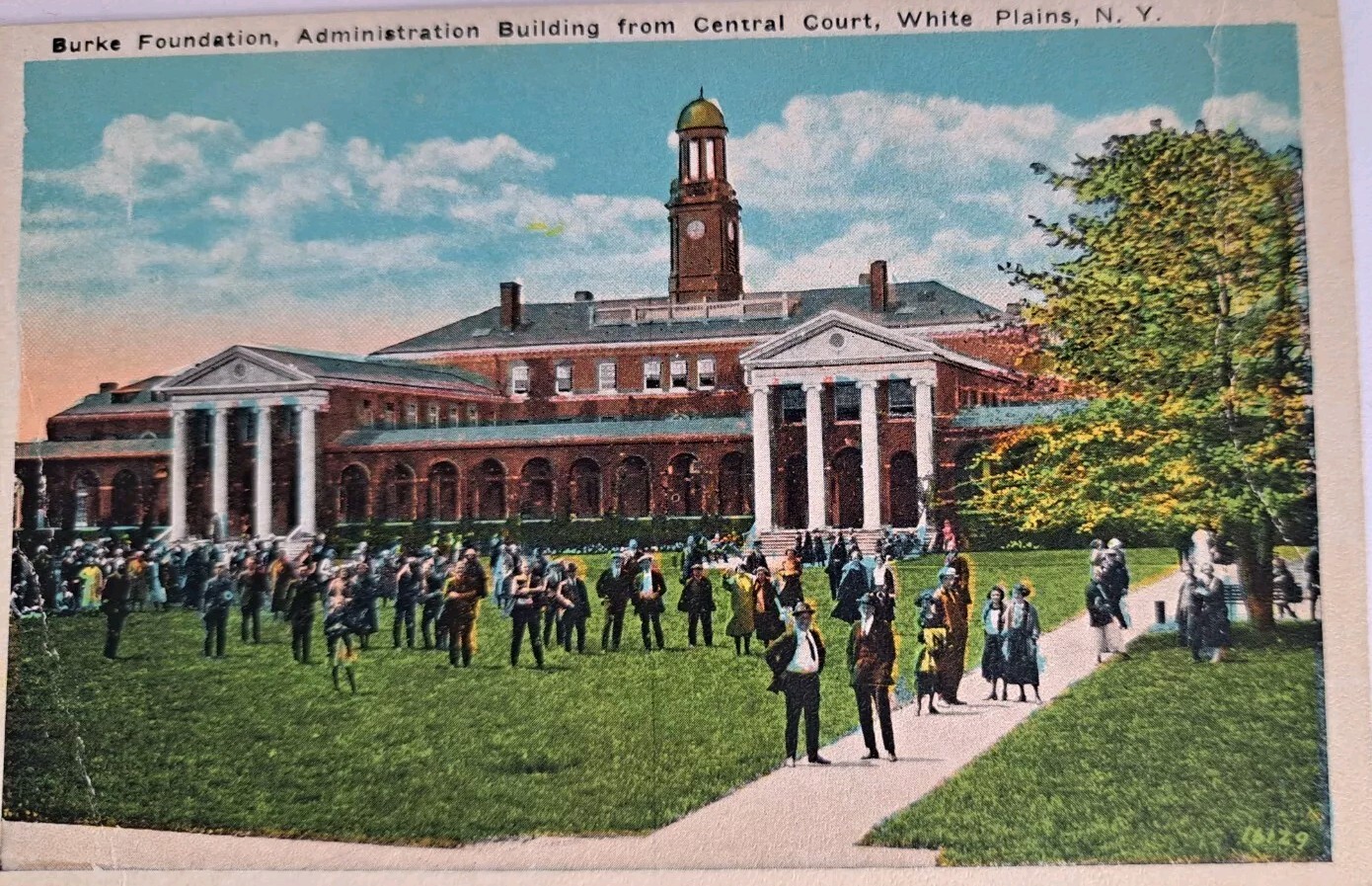 Postcard Central Court White Plains New York Burke Foundation