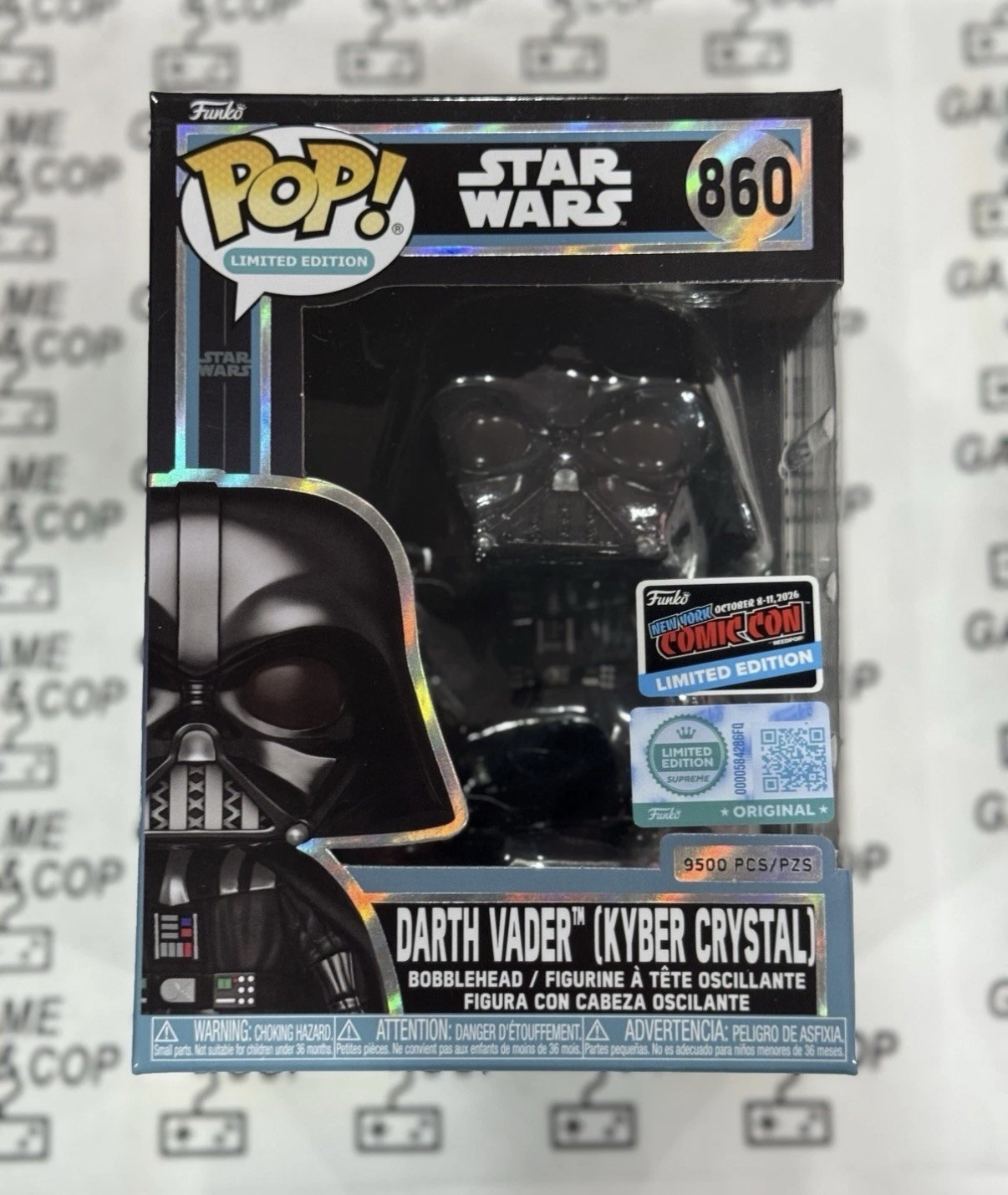 Funko Pop NYCC 2026 Star Wars Darth Vader Kyber Crystal #860 Official /9500
