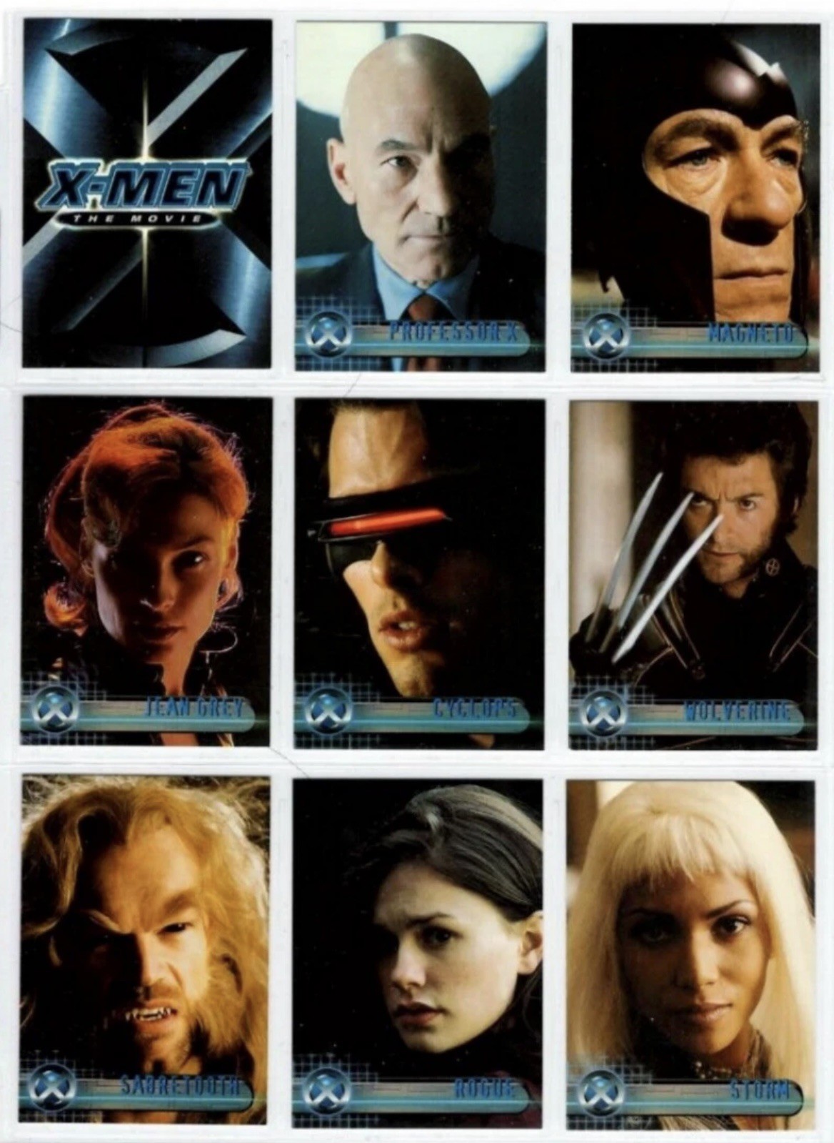 2000 Topps X-Men The Movie Complete 72 Card Set - Wolverine, Cyclops, Magneto