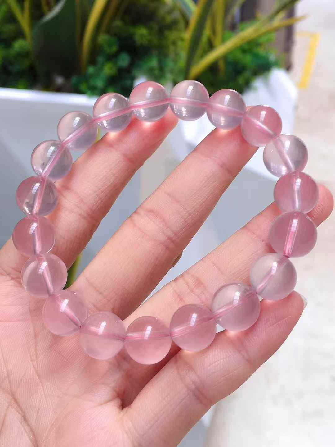 Natural Mozambique Star Rose Quartz Beaded Bracelet