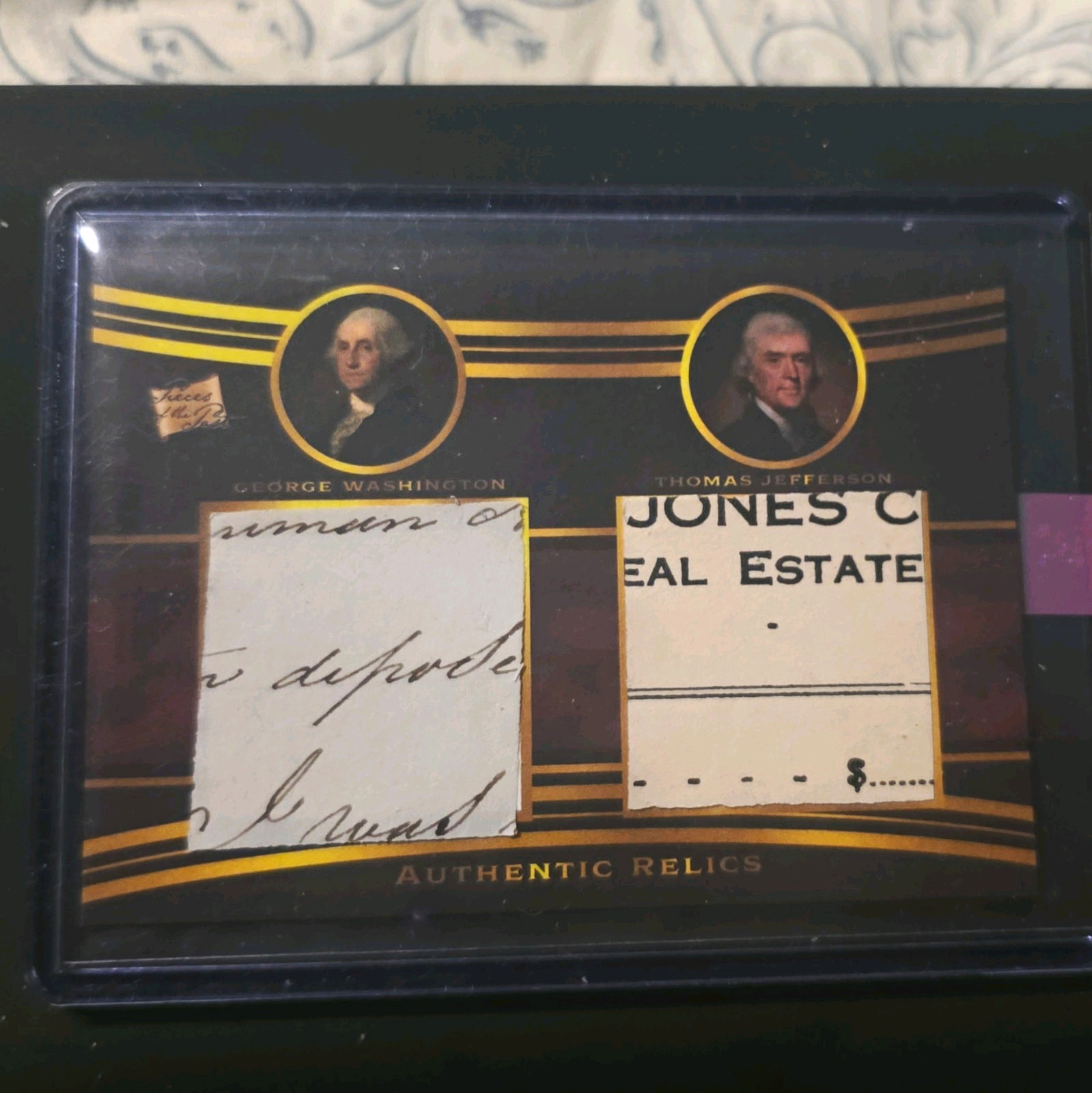 2022 Pieces Of The Past Authentic Dual Handwritten Relic George Washington