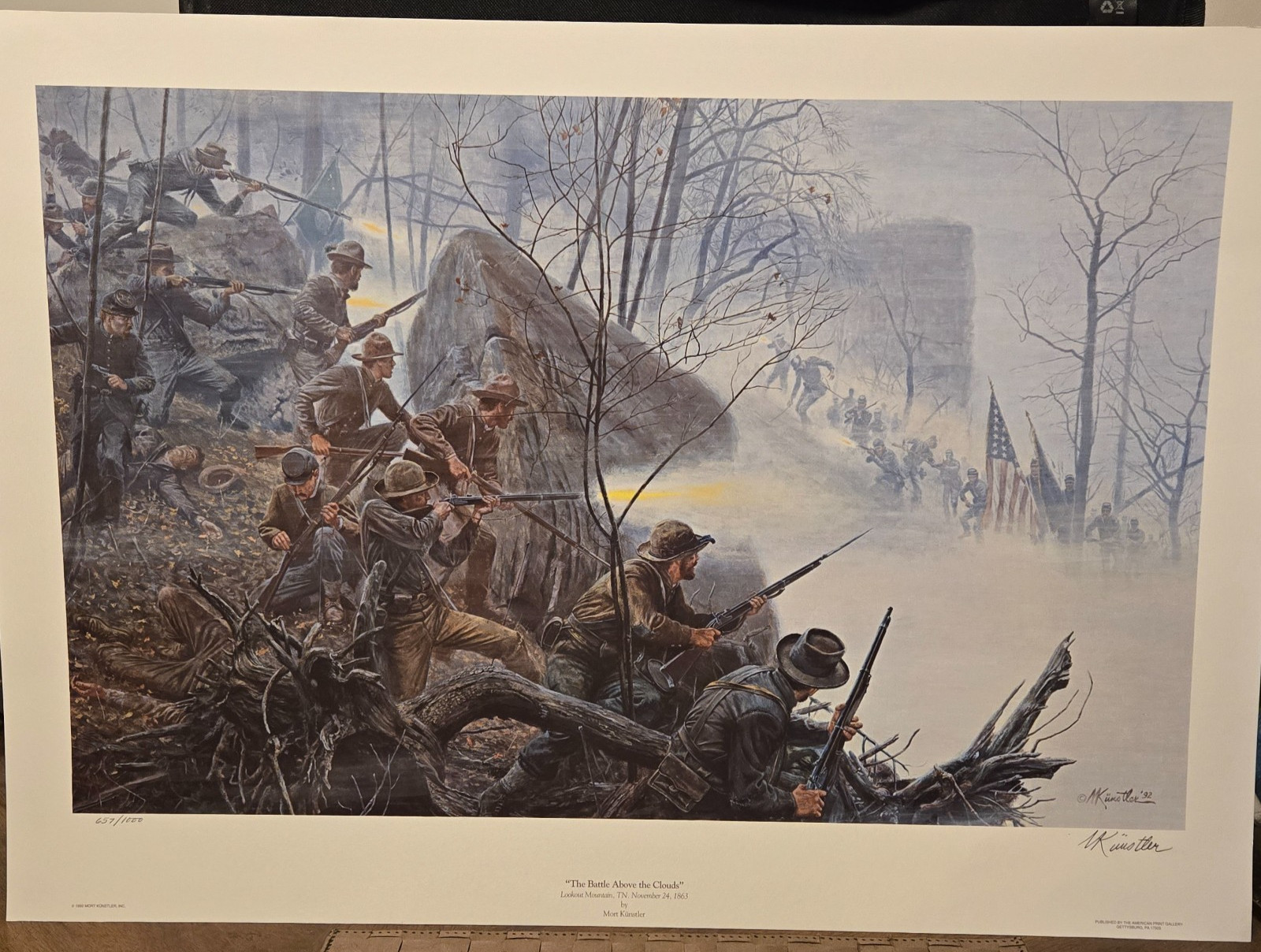 The Battle Above the Clouds by Mort Kunstler #657/100 unframed