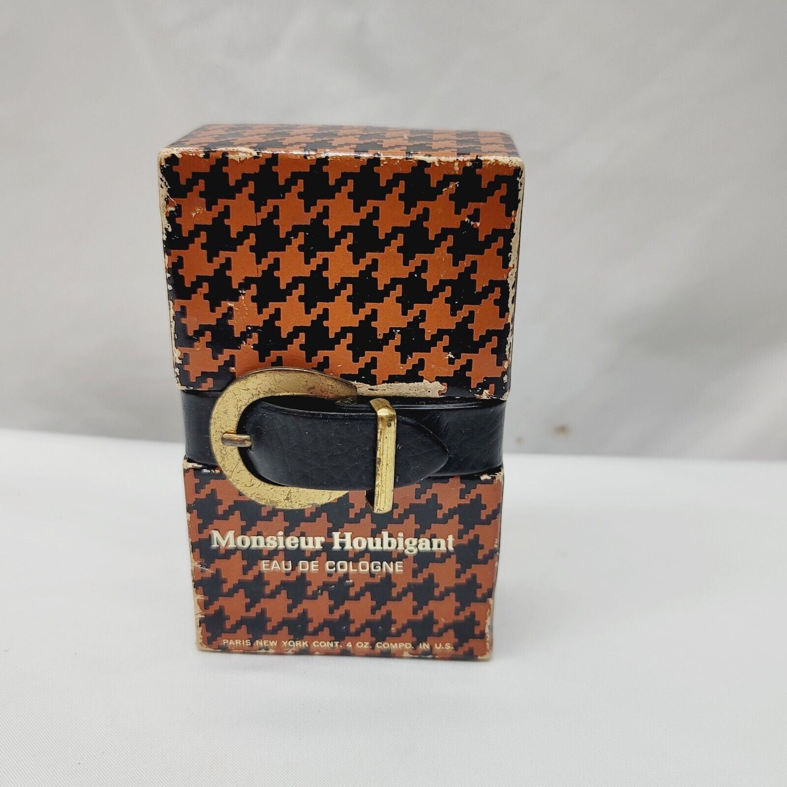 Vintage Men's Monsieur Houbigant Eau De Cologne 4 Fl. Oz with Box New Open Box