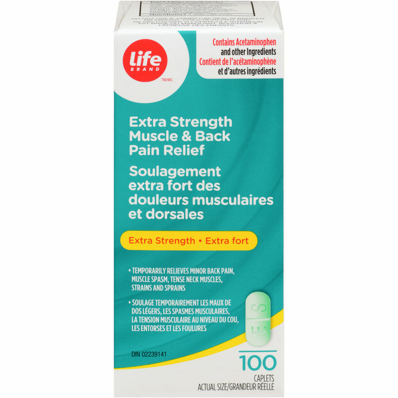 Extra Strength Muscle & Back Pain Relief LIFE BRAND CANADA Expiration 2028 MA