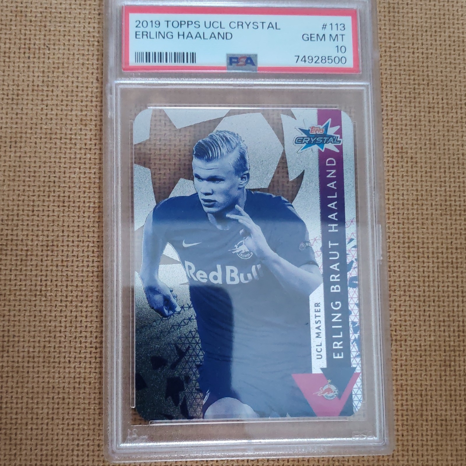 2019 Topps UCL Crystal Erling Haaland #113 PSA 10 GEM MT FC Salzburg