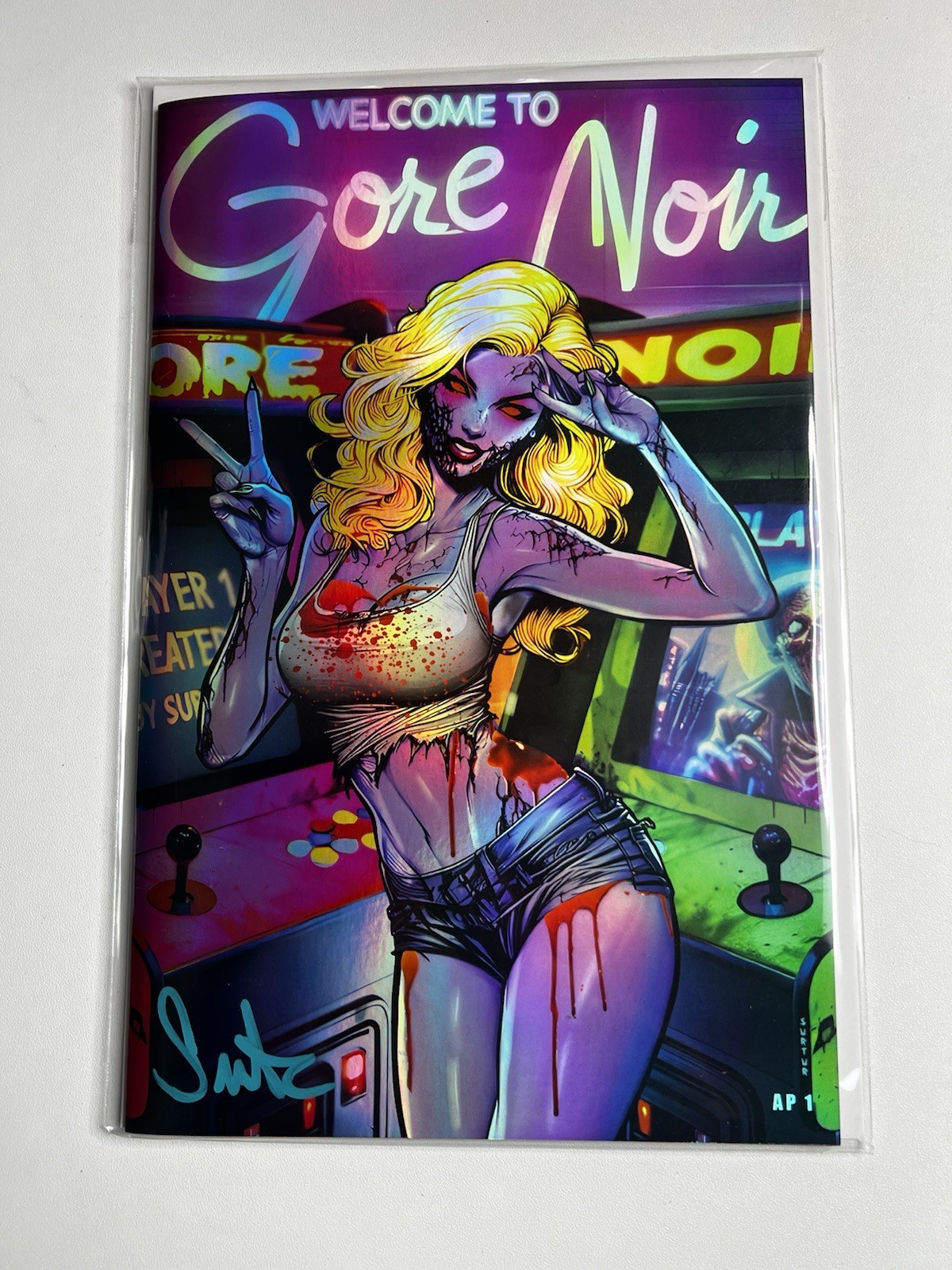 Welcome To Gore Noir Gorepocalypse #1 SOLD OUT AP1 Foil Signed Surtur