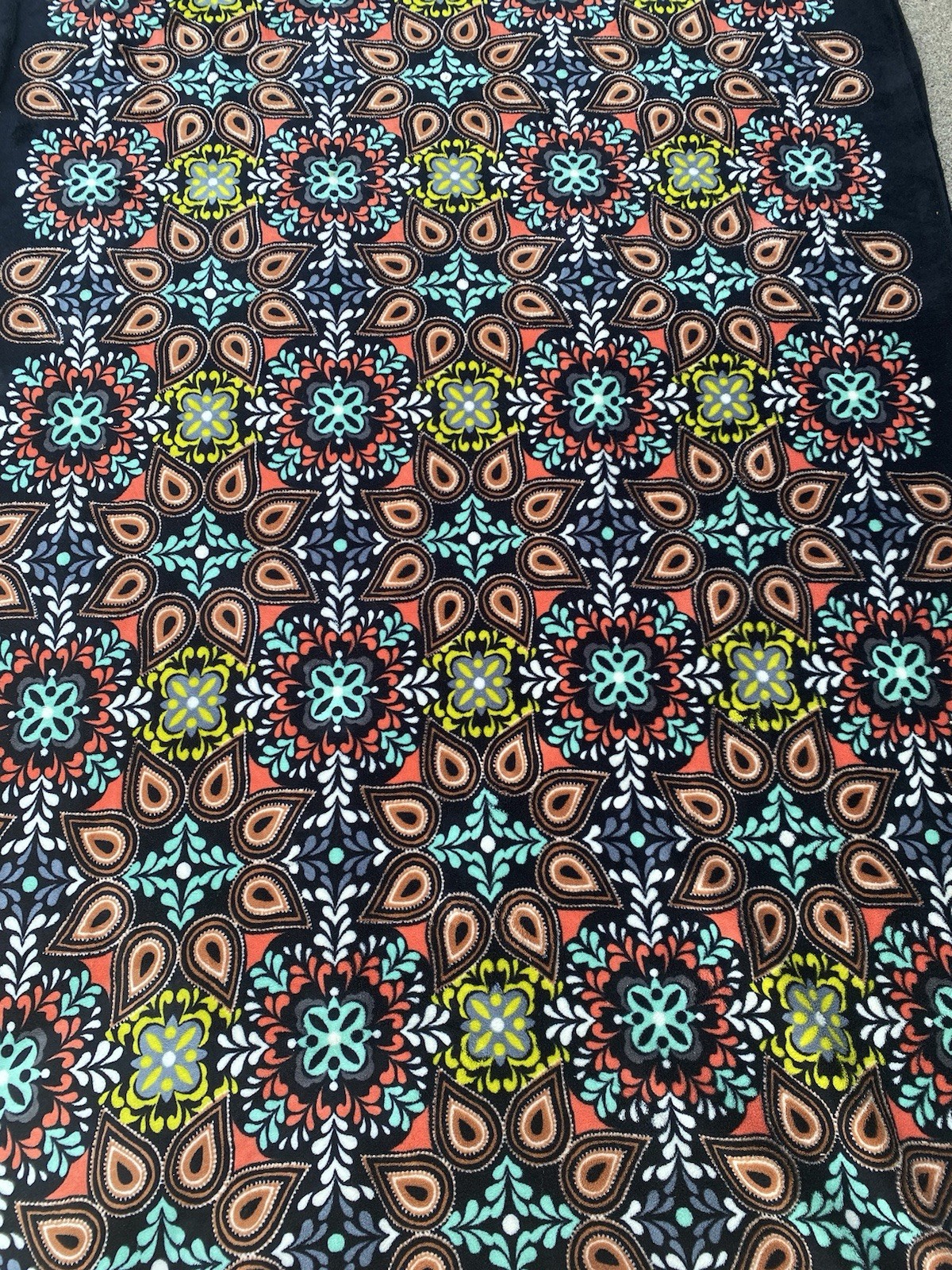 VERA BRADLEY Villager SIERRA Blanket 82” X 50” EUC