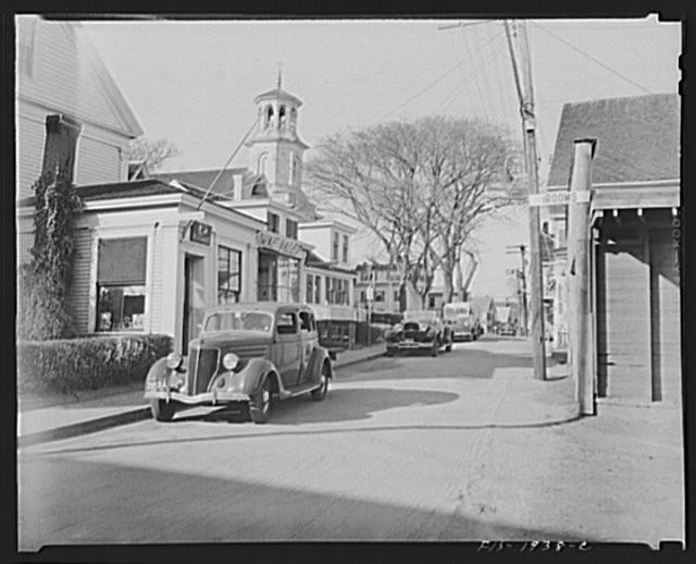 Provincetown Massachusetts Main Street 1930s street scene automobiles