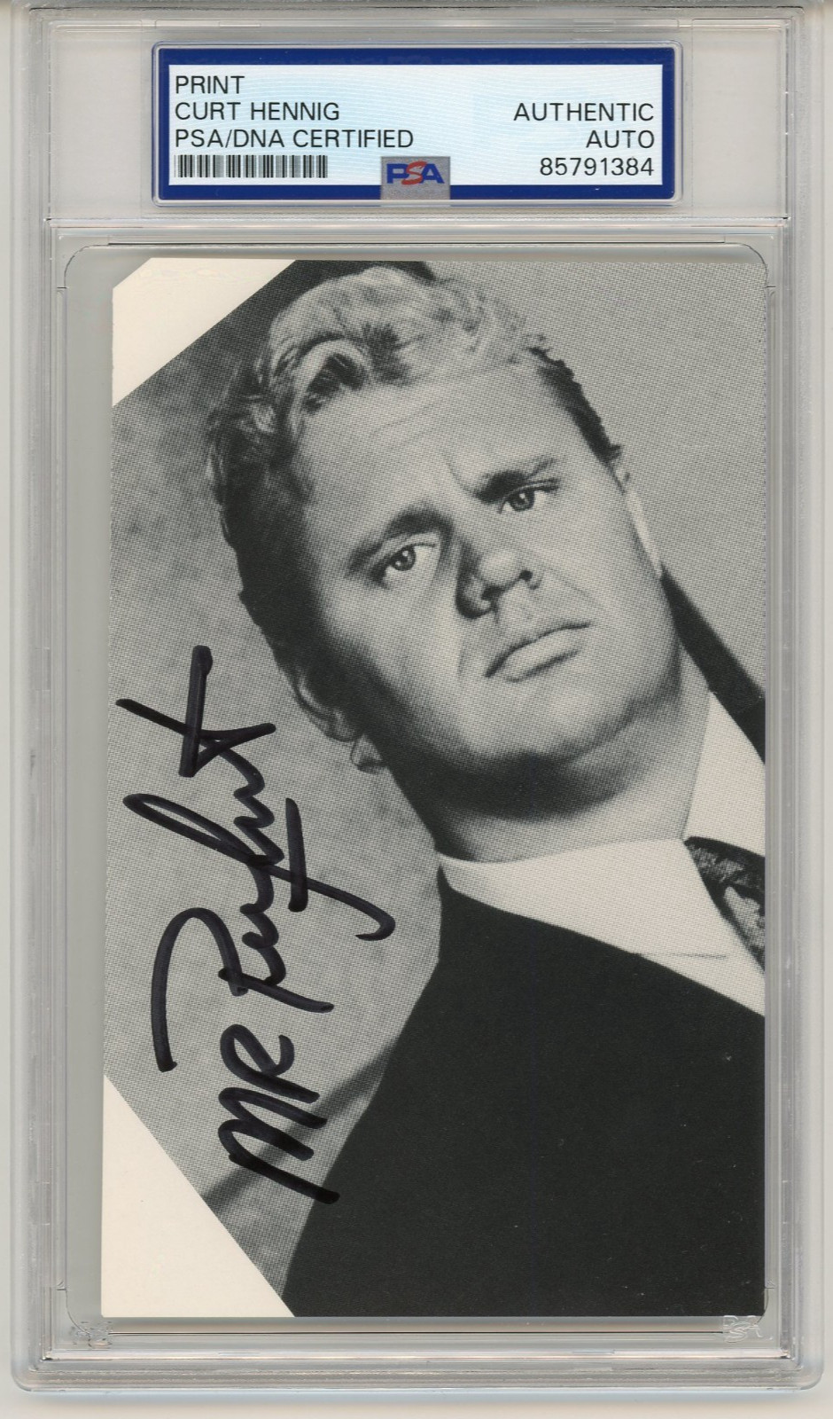 Curt Hennig (Mr. Perfect) ~ Signed Autographed Photograph ~ PSA DNA Encased