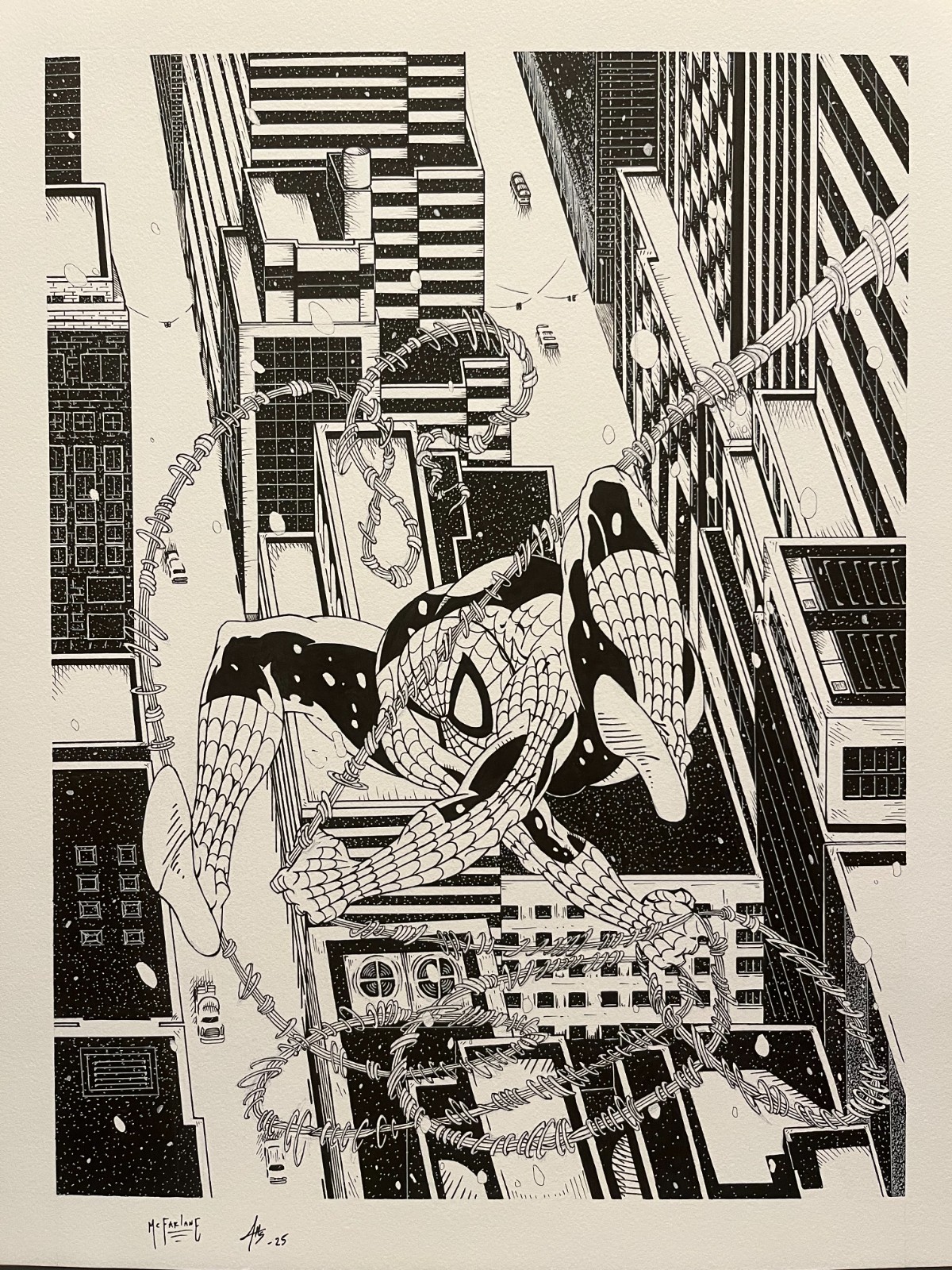 Original Spider-Man Ink Drawing - Todd McFarlane Style - 14