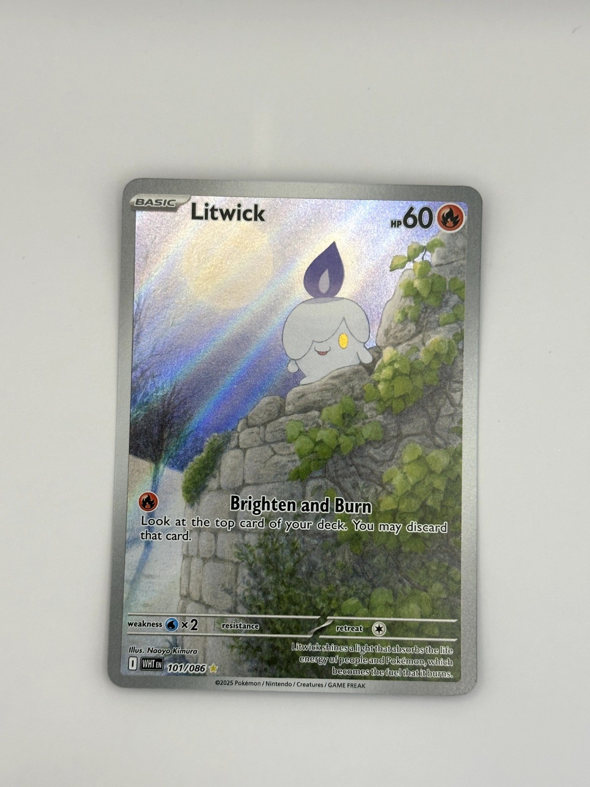 Litwick Holo Illustration Rare SV: White Flare 101/086 NM