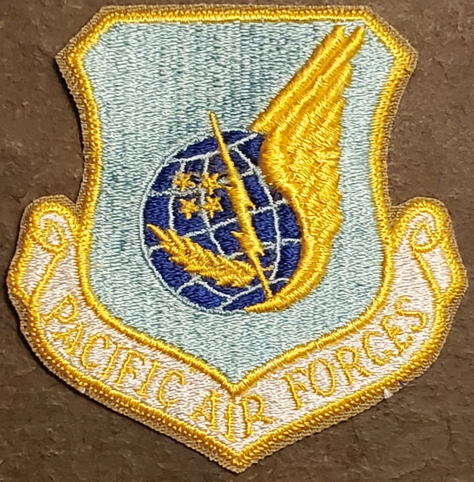 USAF PACIFIC AIR FORCES PACAF PATCH - FULL COLOR FLIGHT DRESS MILITARY VTG 70\'s