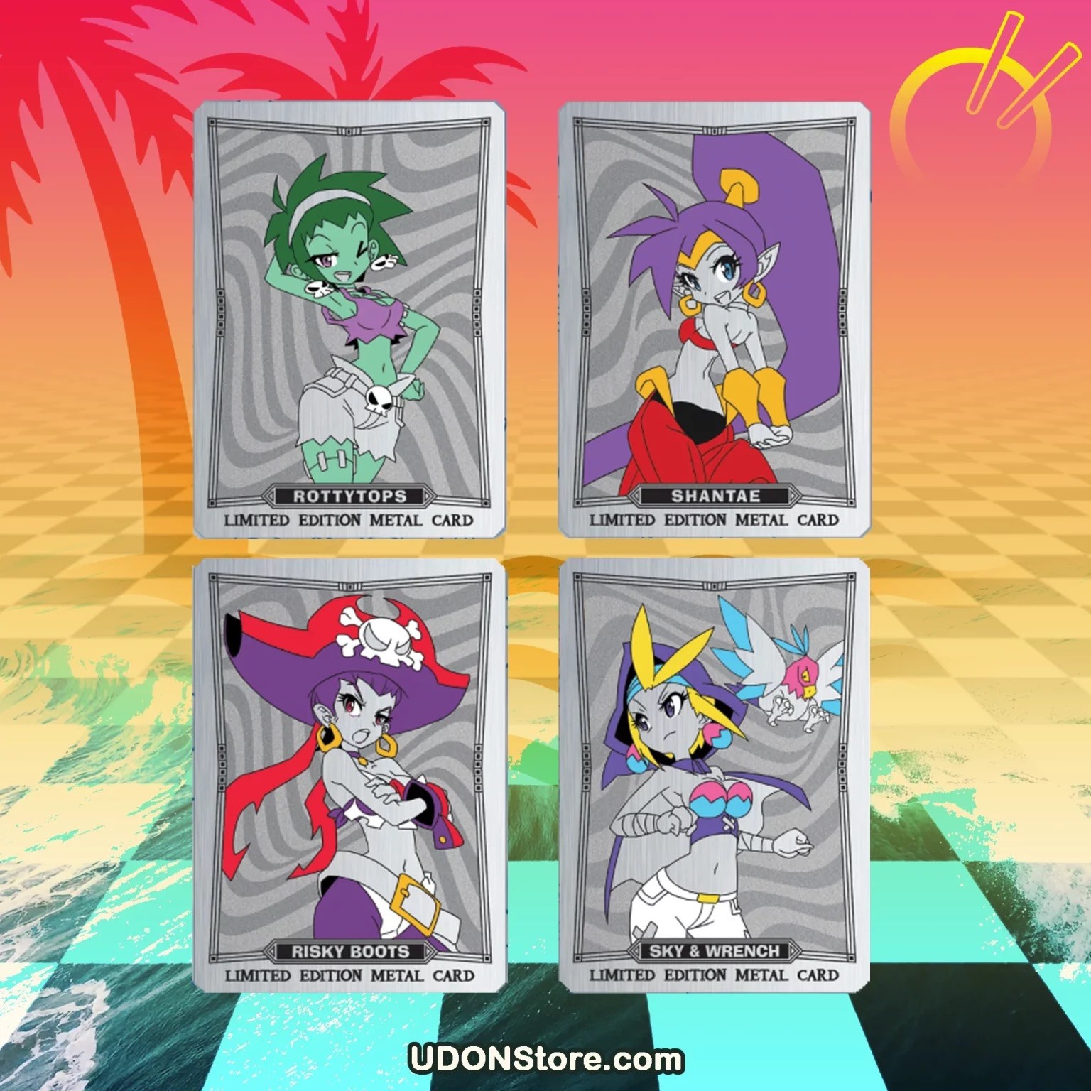 Udon Shantae Limited Edition Metal Card Set 4 Cards 2026 Comic Con Exclusive