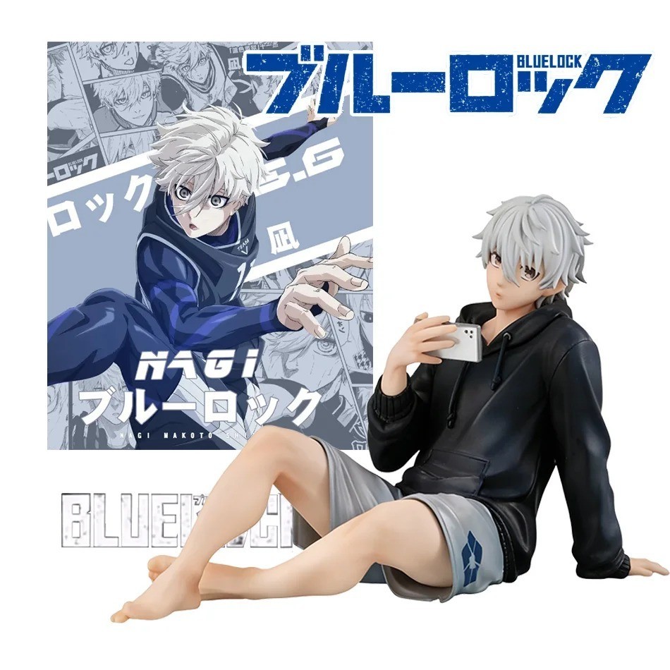 BLUE LOCK Nagi Seishiro Sitting PVC Figure Collectible Model Toy