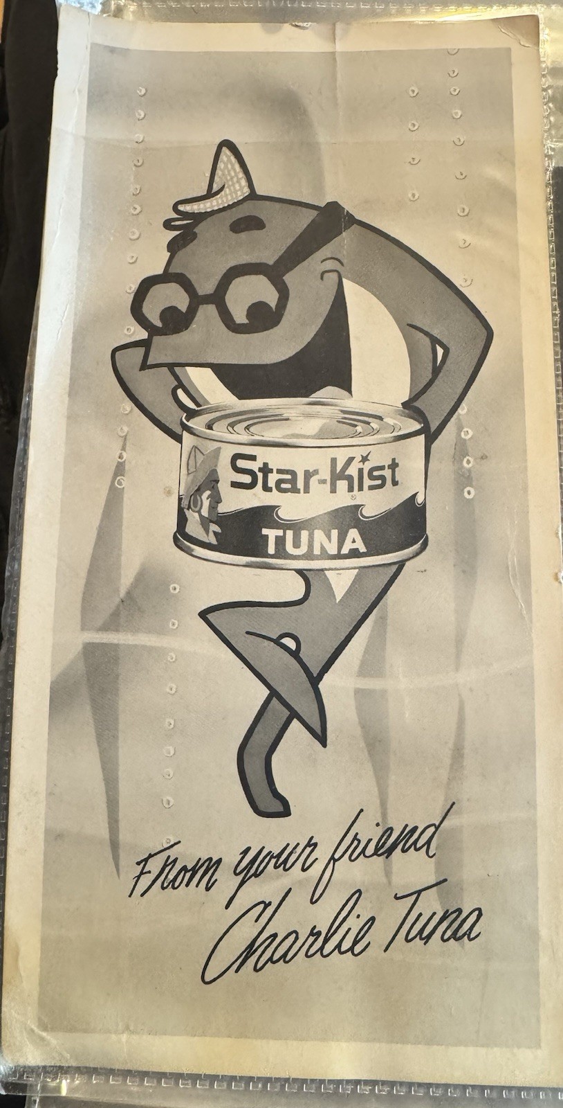 Rare Vintage Star Kist Foods CHARLIE TUNA POSTCARD