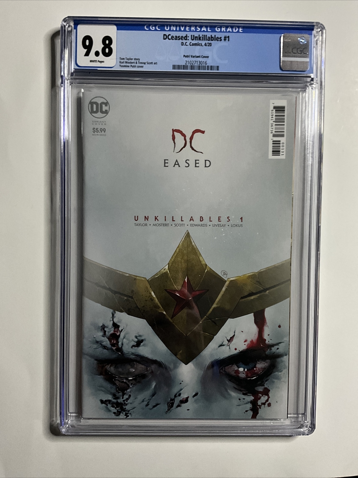 DCeased: Unkillables #1 (2020) CGC 9.8 Putri Horror Movie Variant Cover Comic