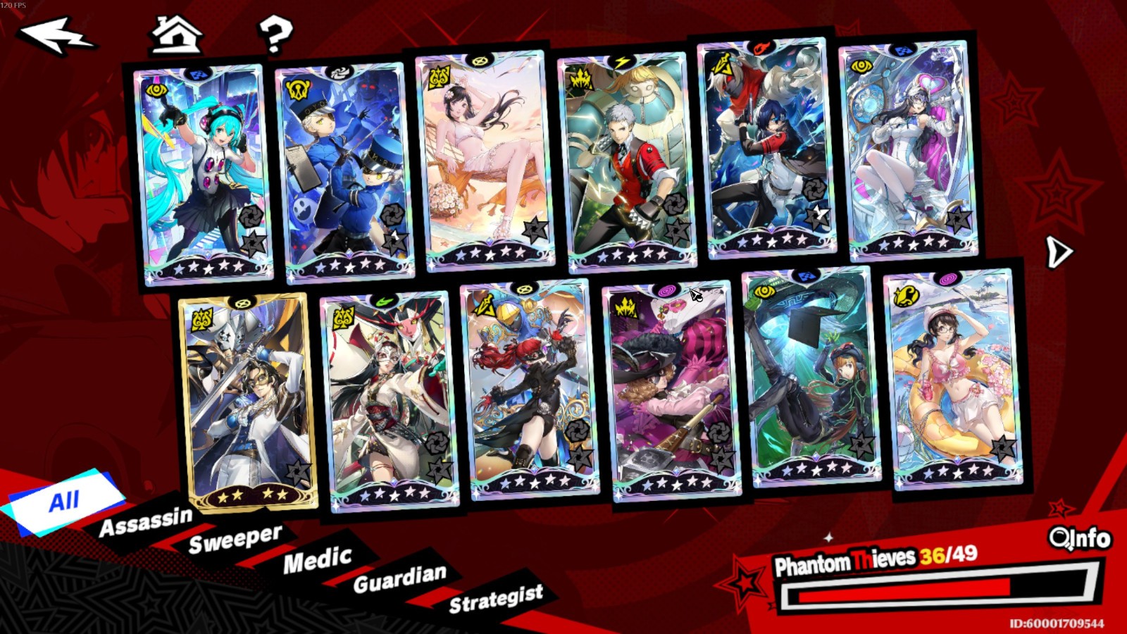 Persona 5: The Phantom X Global Account Lots of Characters READ DESCRIPTION