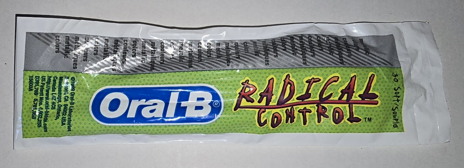 Vintage 1999 Oral B Radical Metallic Colors Soft Toothbrush Unopened