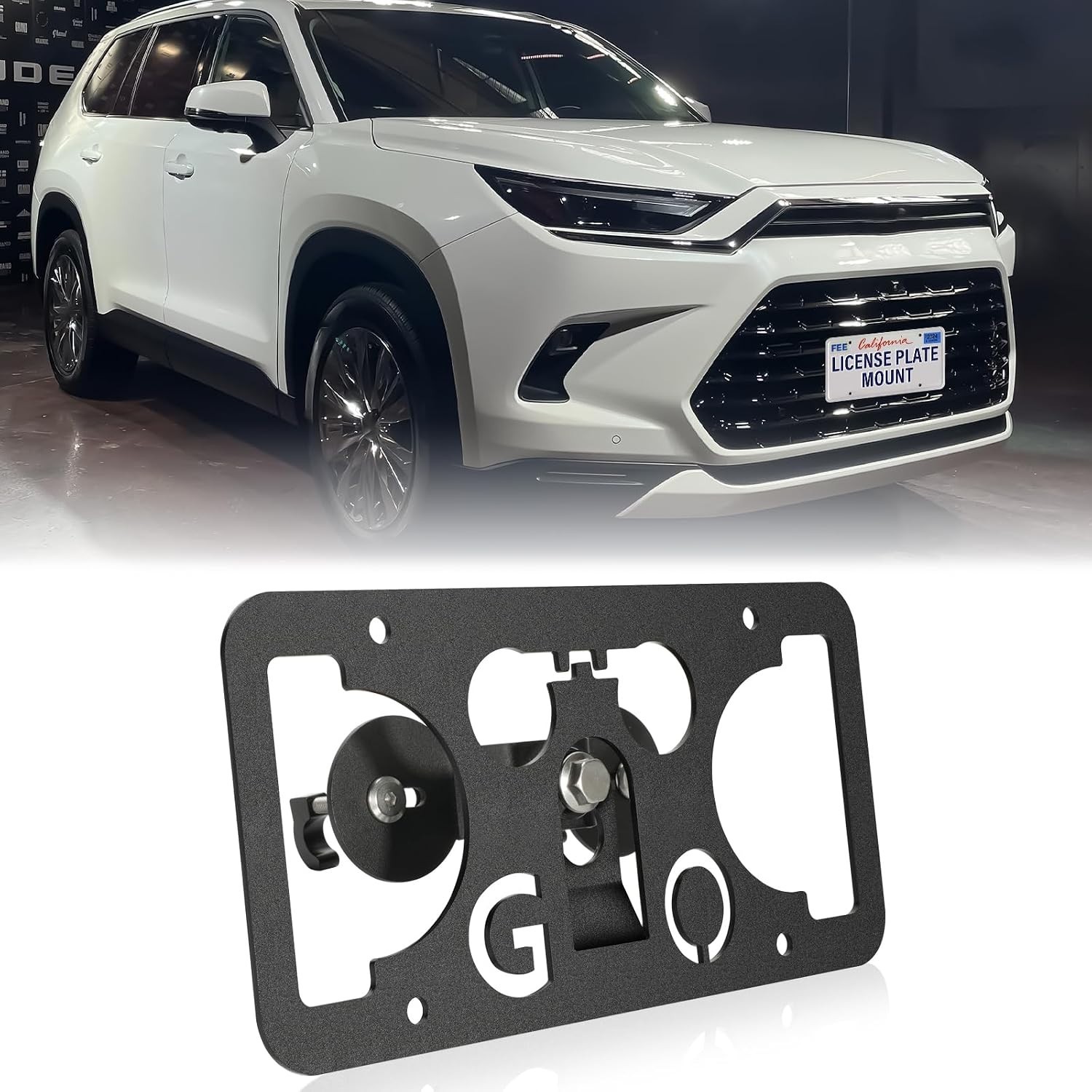 Front Bumper License Plate Mount Fits Toyota Highlander/Matrix/MR2 Spyder No Dri